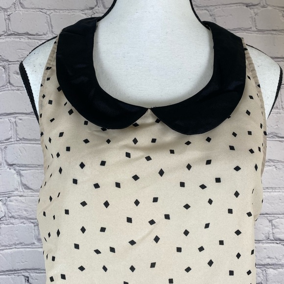 Cynthia Rowley Sleeveless Blouse Geometric Cottage Core Granny Core Small EUC - Picture 2 of 7